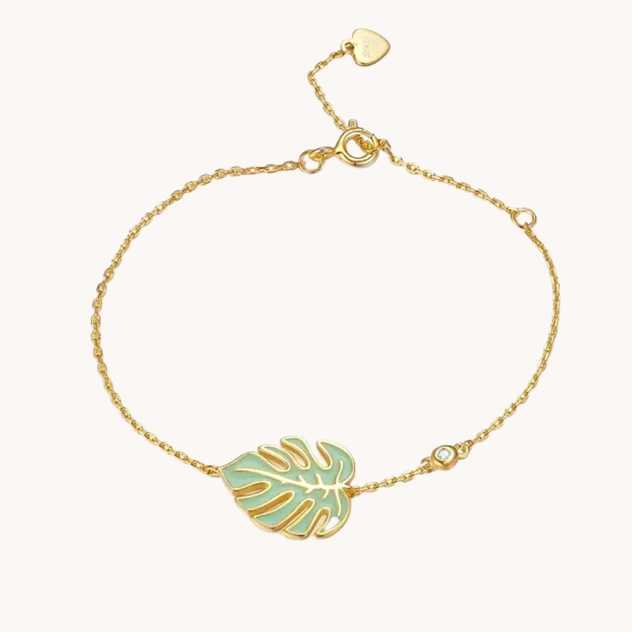 Monsterra Green Gold Bracelet W.