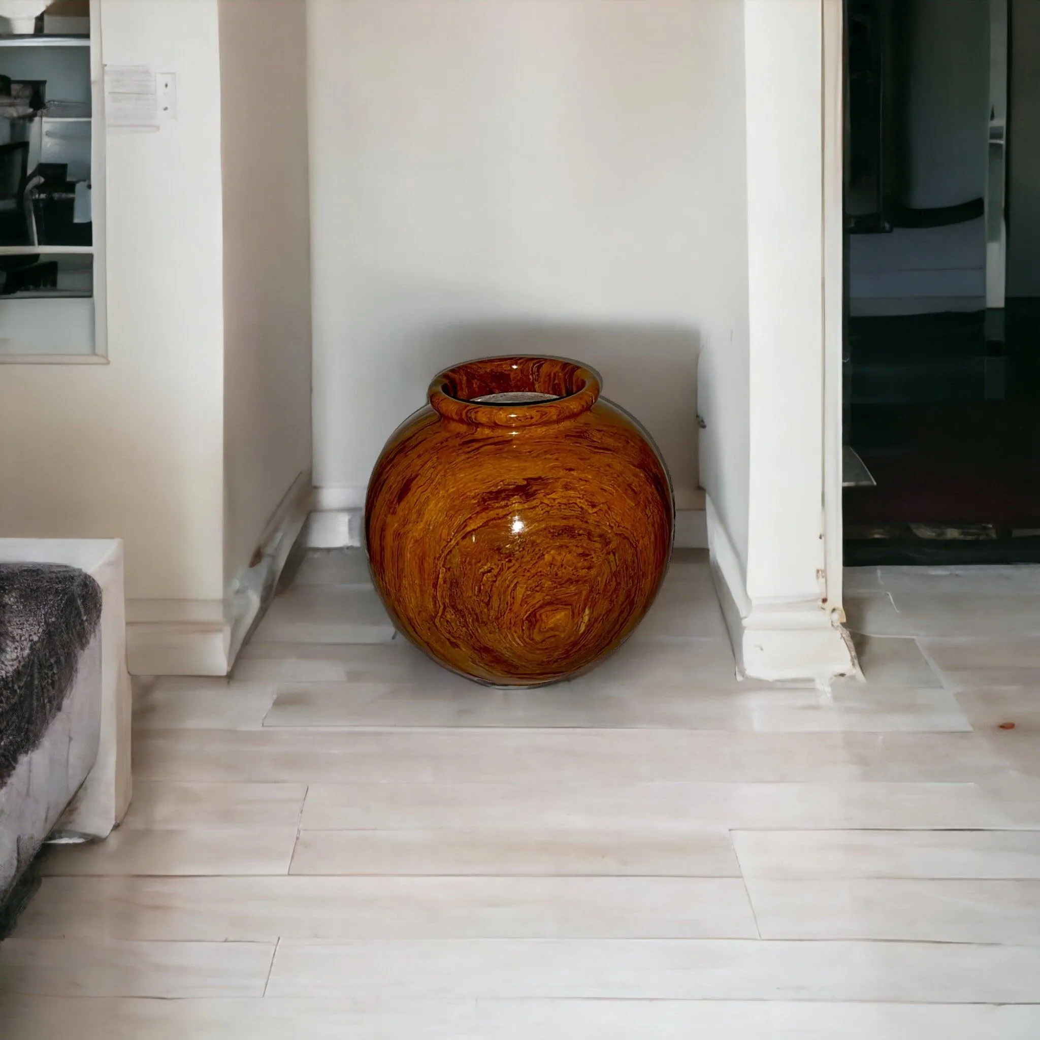 Multi Brown Onyx 12 inch Vase