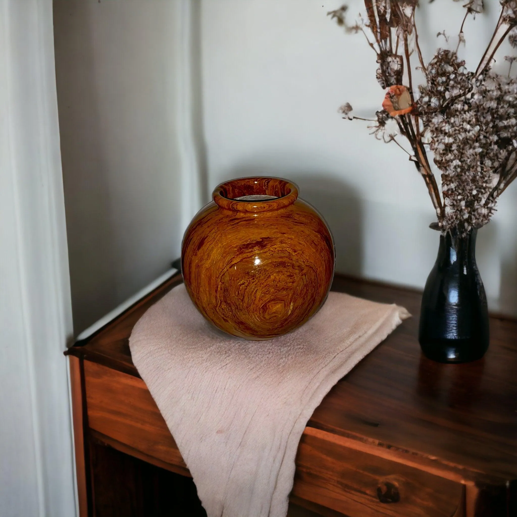 Multi Brown Onyx 12 inch Vase