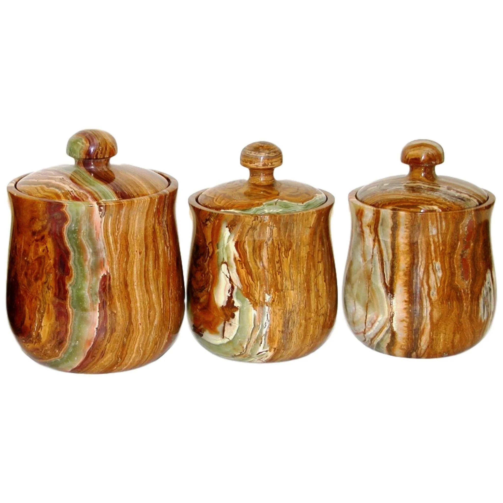 Multi Brown Onyx Modern Kitchen Canister | 8 inches Canister