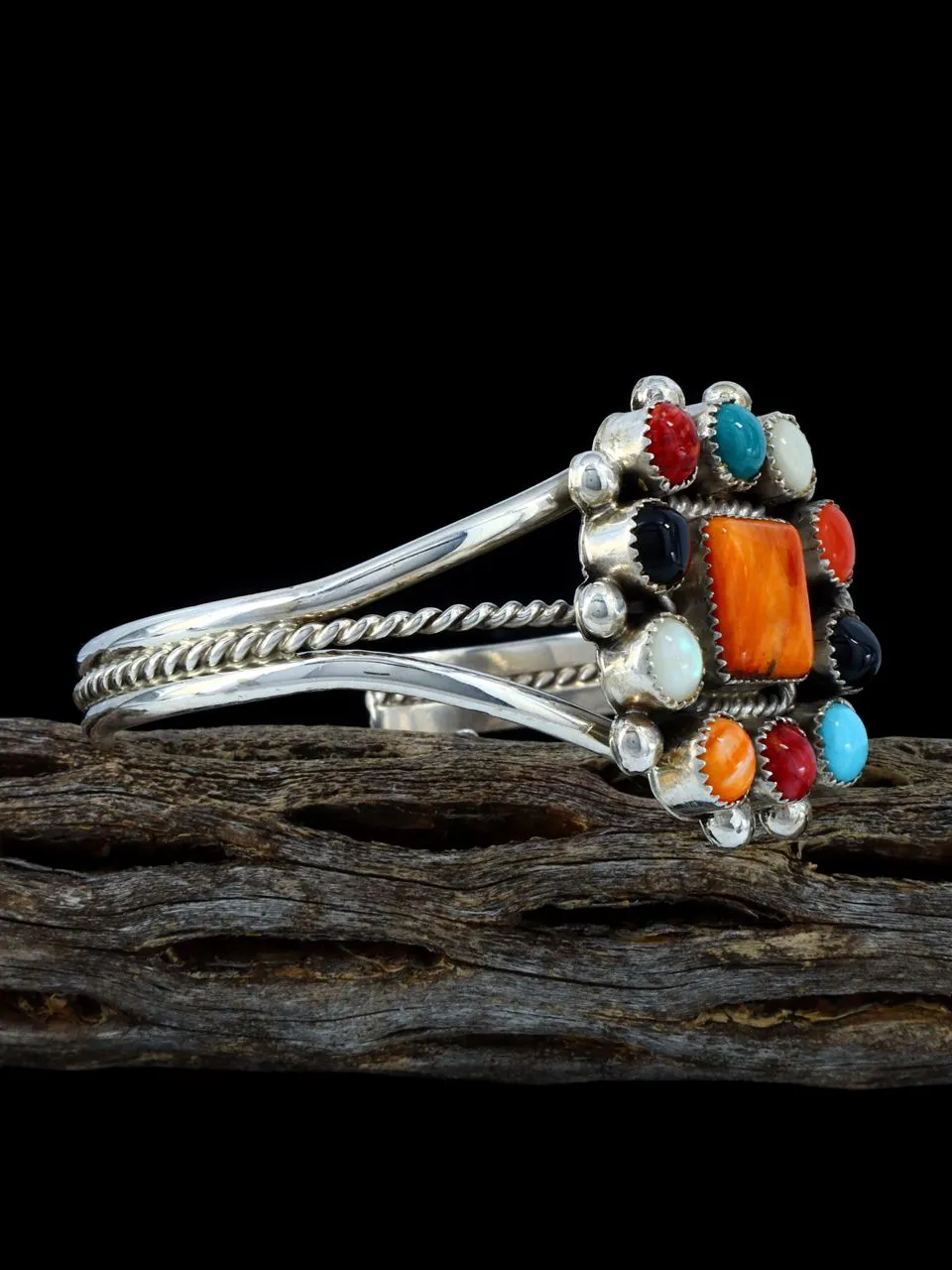 Native American Jewelry Turquoise and Spiny Oyster Cuff Bracelet