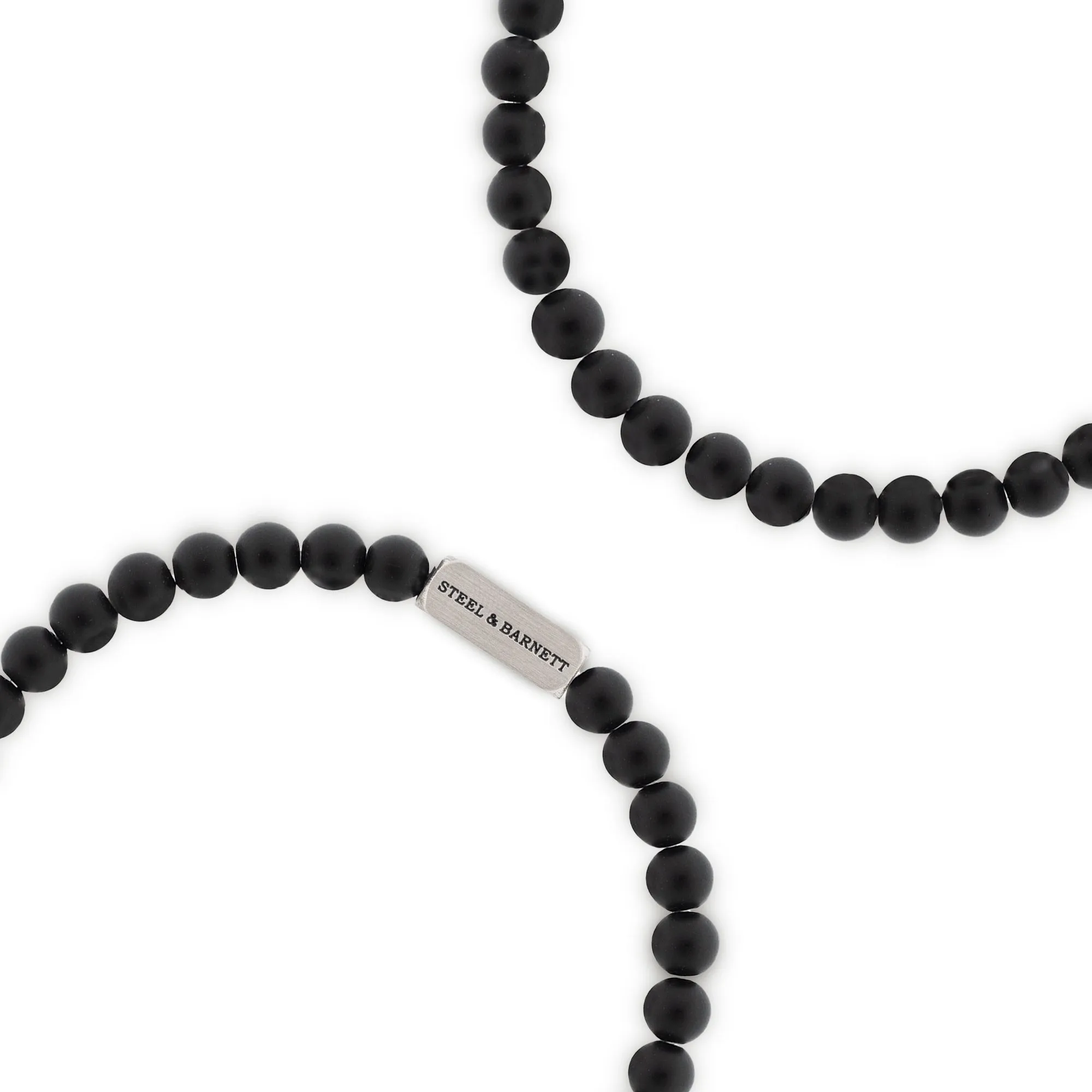 Natural Ned 6mm Round Gemstone Bracelet Black Onyx SBNN/001M