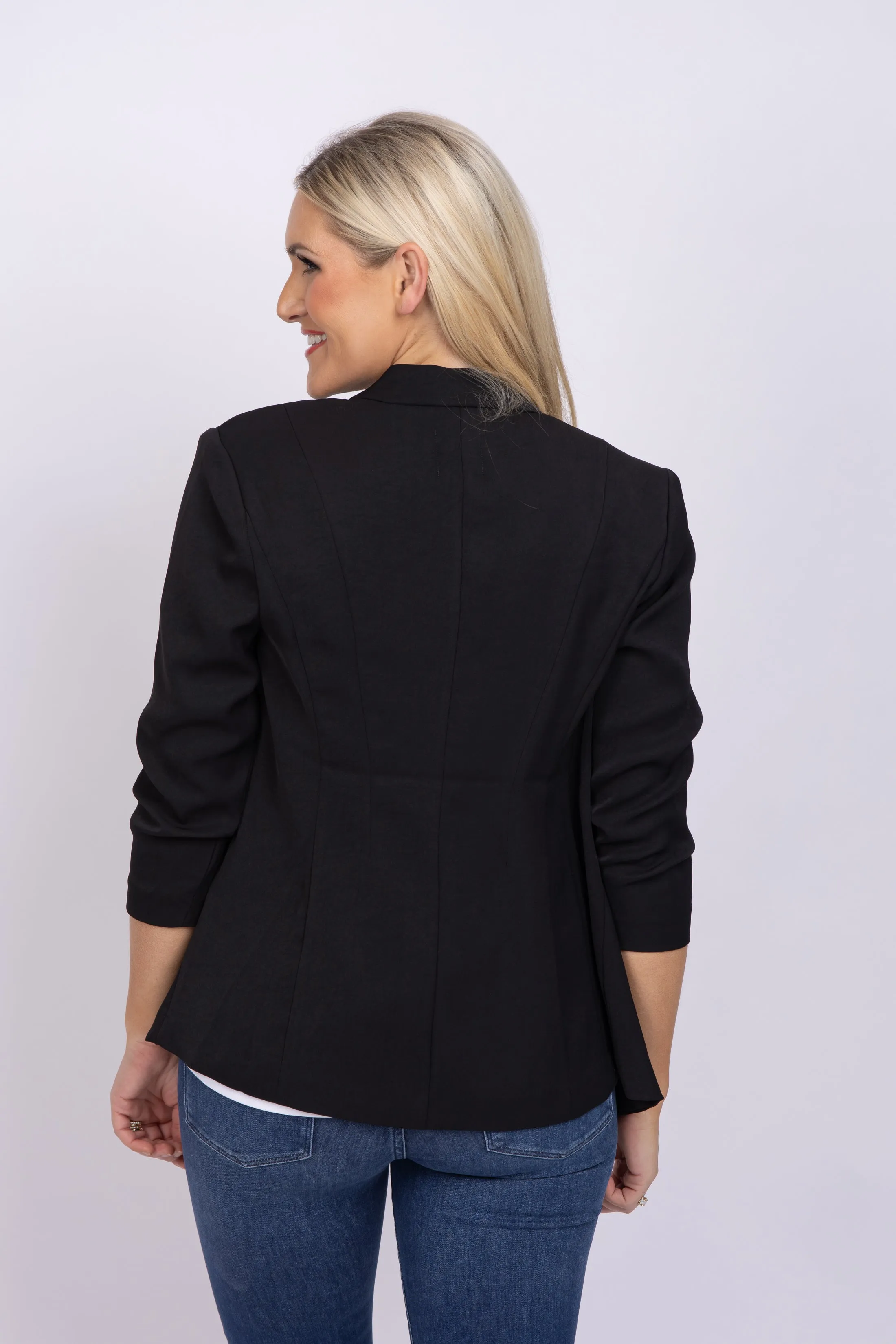 Nic Zoe Smart Look Blazer In Black Onyx