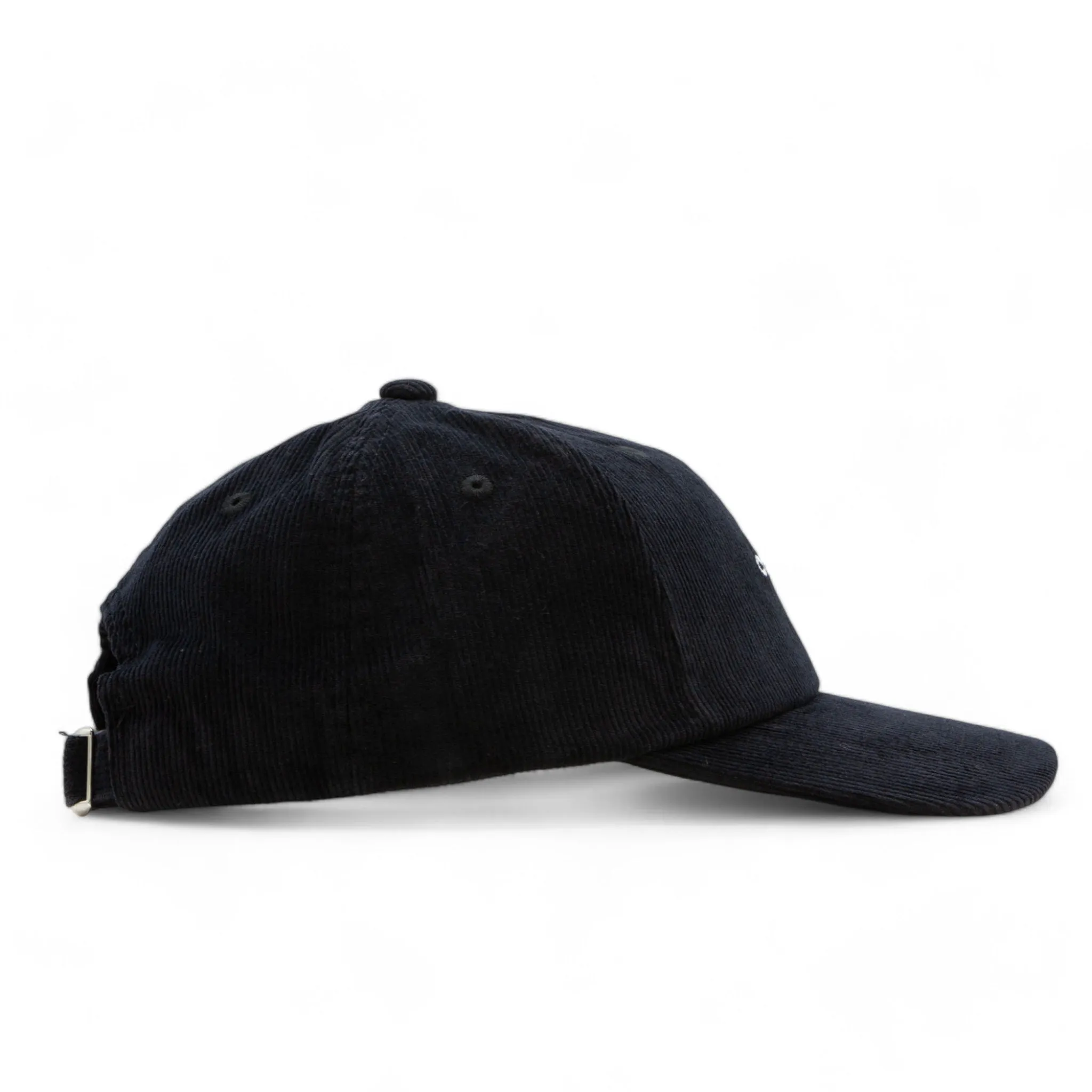 Obey Lowercase Corduroy 6 Panel Strapback Cap - Black