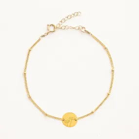 October Cosmos Gold Birthflower Bracelet W.