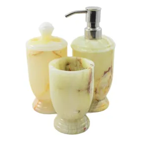 Onyx Marble | Pistachio Onyx 3-Piece Bathroom Set