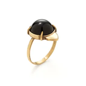 Onyx Owl Ring