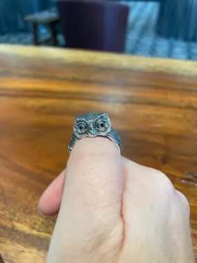 Owl Eyes Ring in Silver