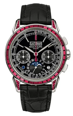 patek philippe grand complications perpetual calendar chronograph ruby platinum watch ref. 5271/12p-001