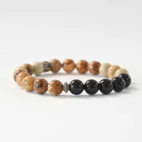 Picture Jasper Gemstone Bracelet 'Knowing your path'