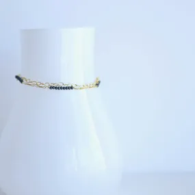 Piper - Black Spinel, 14k Gold Filled Bracelet