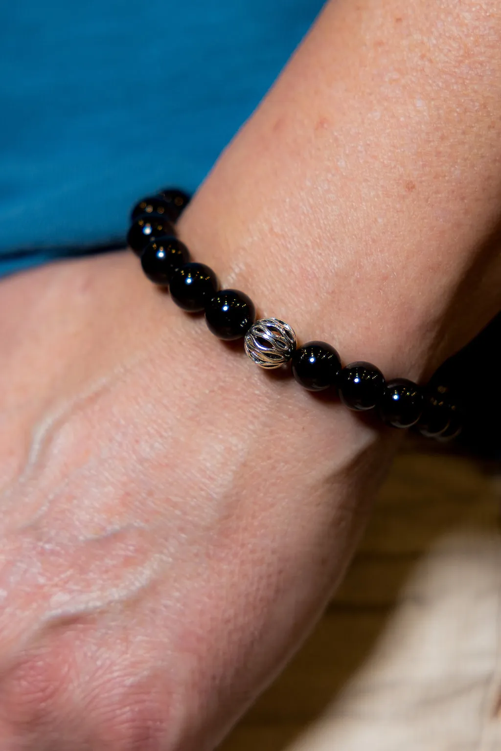 Premium Onyx Abacus Natural Gemstone Bracelet