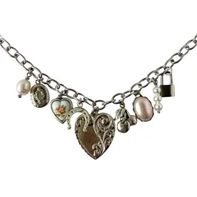 Quinn Vintage Silver Charm Necklace