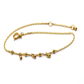 Real Gold Ball Dangler Bracelet 6265 BR1386