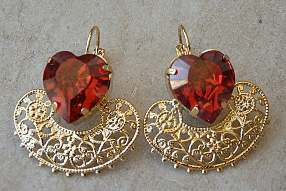 Red Hanging Earrings