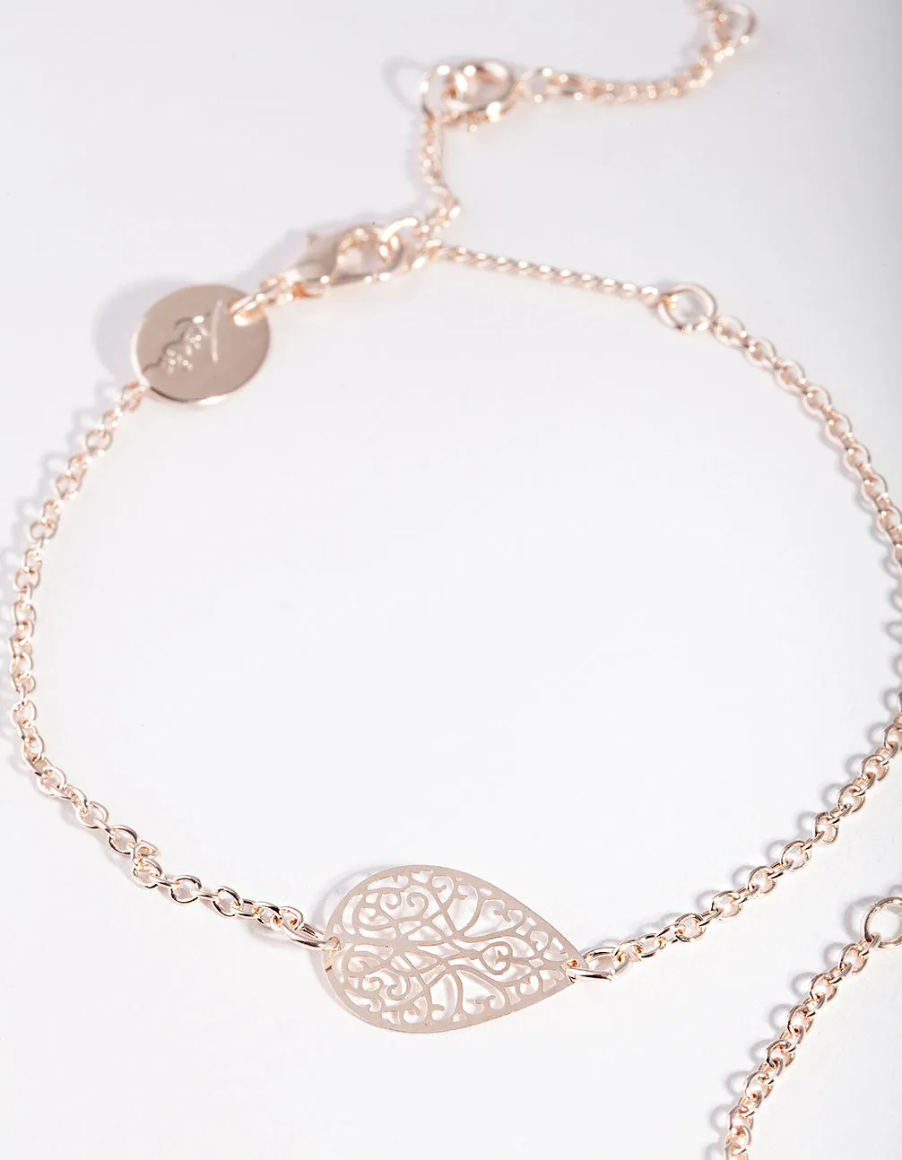 Rose Gold Filigree Bracelet Pack