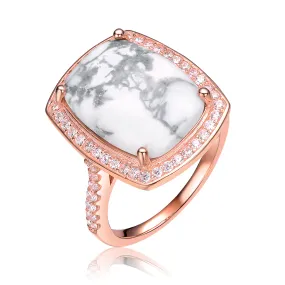 Rose Gold Overlay How Lite Solitaire Ring