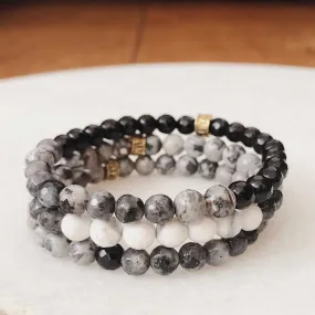 Self Discovery Gemstone Bracelet Stack (Triple)