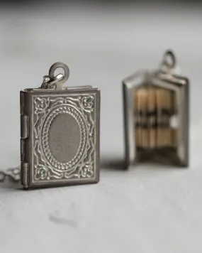 Silver Book Locket