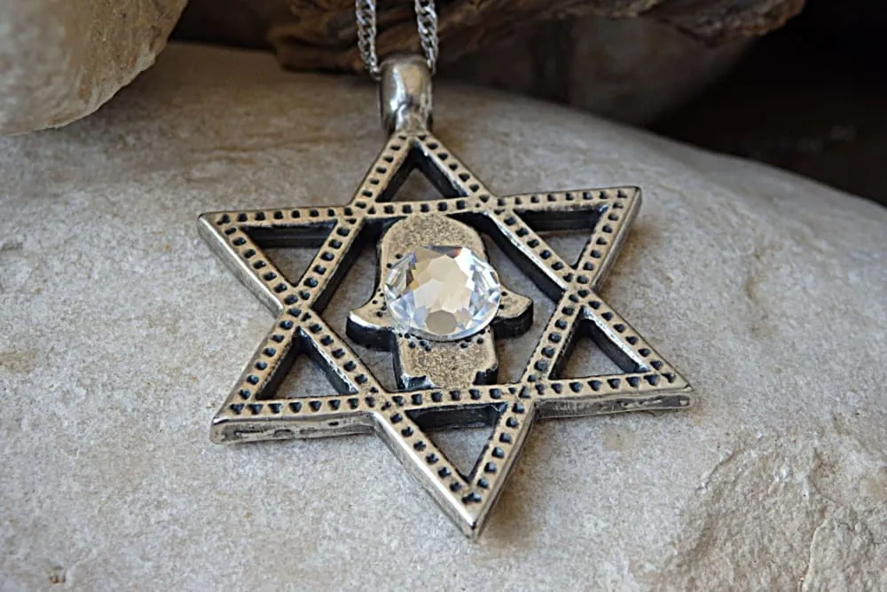 Silver Star of David Necklace