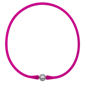 SN-2649 SILICONE NECKLACE HOT PINK