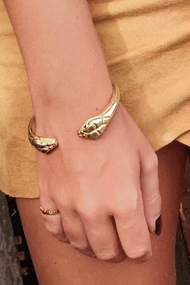 Snake bracelet gold plated