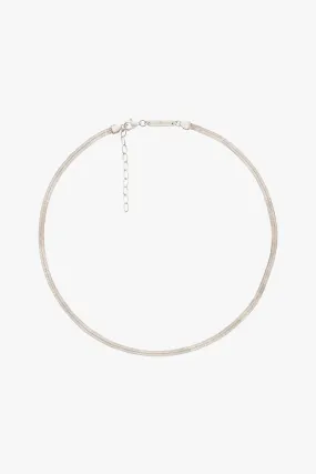 Snake chain necklace silver (36cm)