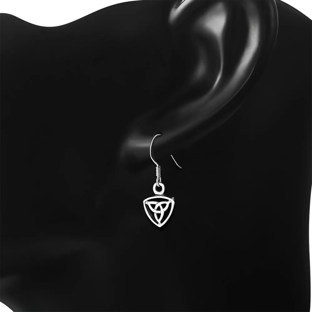 Solid Silver Trinity Knot Silver Earrings