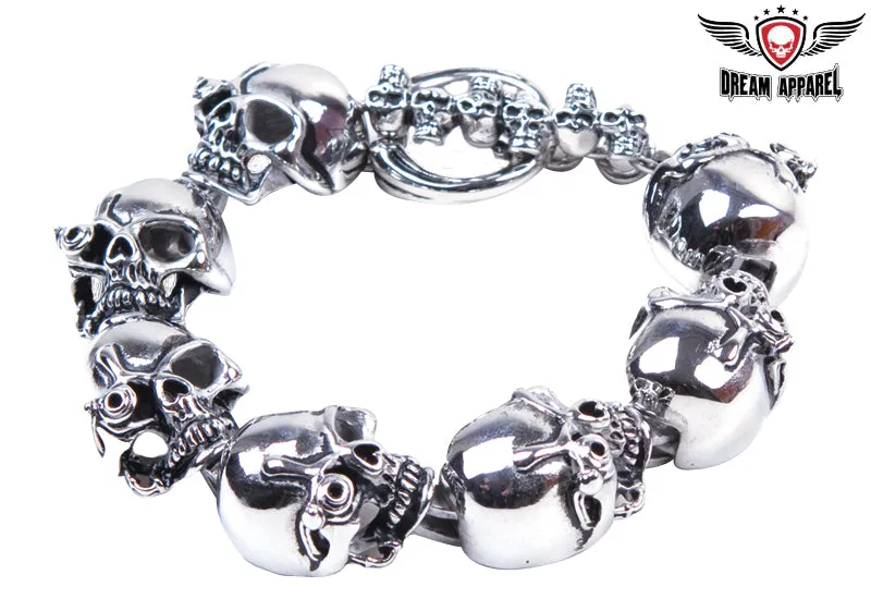 Stainless Steel Bracelet With Cyborg Eyes