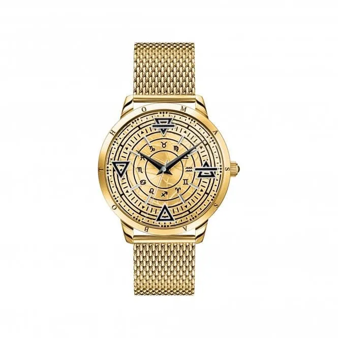 Stainless Steel Dial Gold-Coloured Elements Of Nature Mens Watch WA0388-264-207