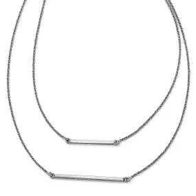 Sterling Silver Double 1.4 mm Strand Necklace