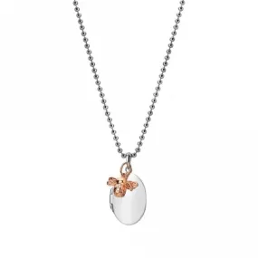 Sterling Silver Rose Gold Plated Bee Locket DP878