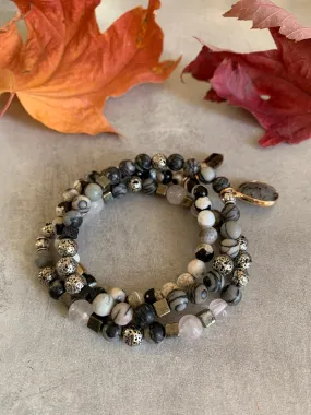 Stone bracelets grey