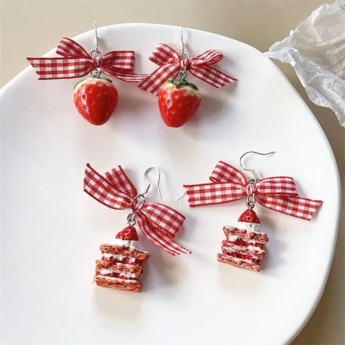 Strawberry Cake Earrings