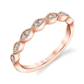 Sylvie 14K Rose Gold .10ctw Diamond Band (90620)