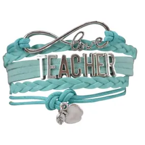 Teacher Infinity Bracelet - Teal