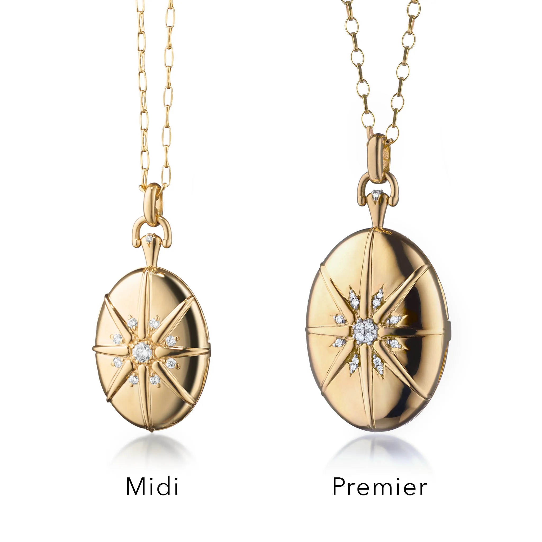 The Four Image "Premier" Starburst Diamond Locket