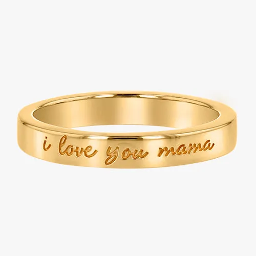 The Gold "I Love You Mama" Ring