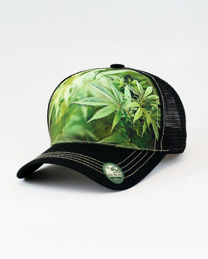 The Hat Depot - Leaf Design Mesh Trucker Cap