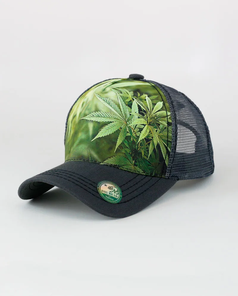 The Hat Depot - Leaf Design Mesh Trucker Cap