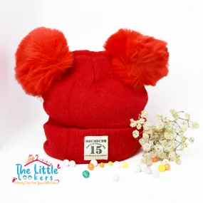 THE LITTLE LOOKERS Baby Knit Cap I Winter Pom Pom Beanie Cap for Kids/Toddler /Girls/ Boys (6 Months - 3 Years Baby)