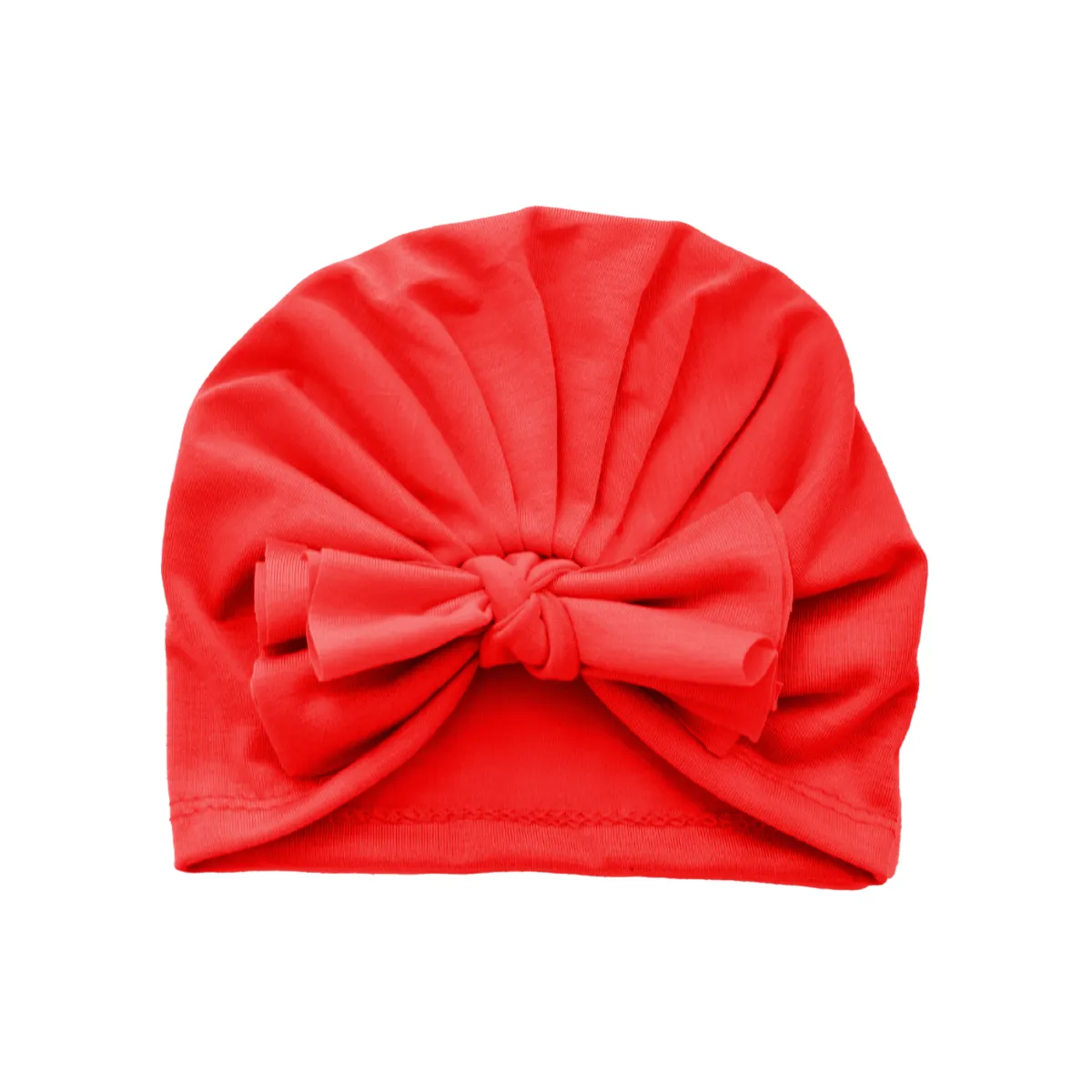 THE LITTLE LOOKERS Unisex Soft Hosiery Turban Bow Knot Cap, Baby Headwear | Suitable for 3 to 18 Months Baby