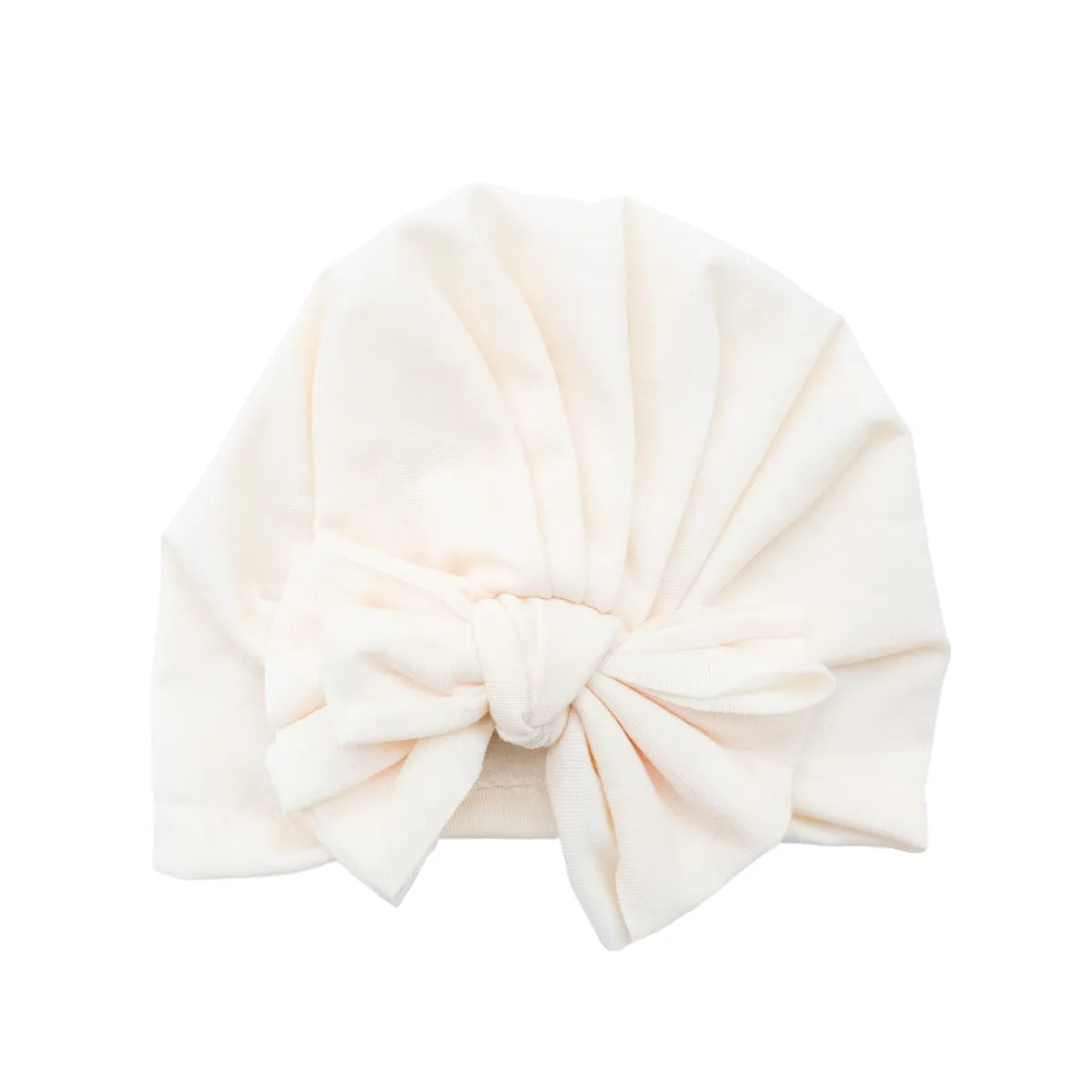 THE LITTLE LOOKERS Unisex Soft Hosiery Turban Bow Knot Cap, Baby Headwear | Suitable for 3 to 18 Months Baby