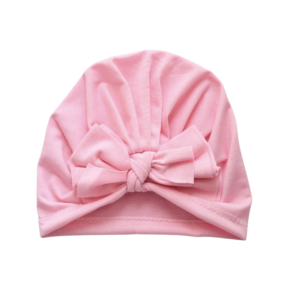 THE LITTLE LOOKERS Unisex Soft Hosiery Turban Bow Knot Cap, Baby Headwear | Suitable for 3 to 18 Months Baby