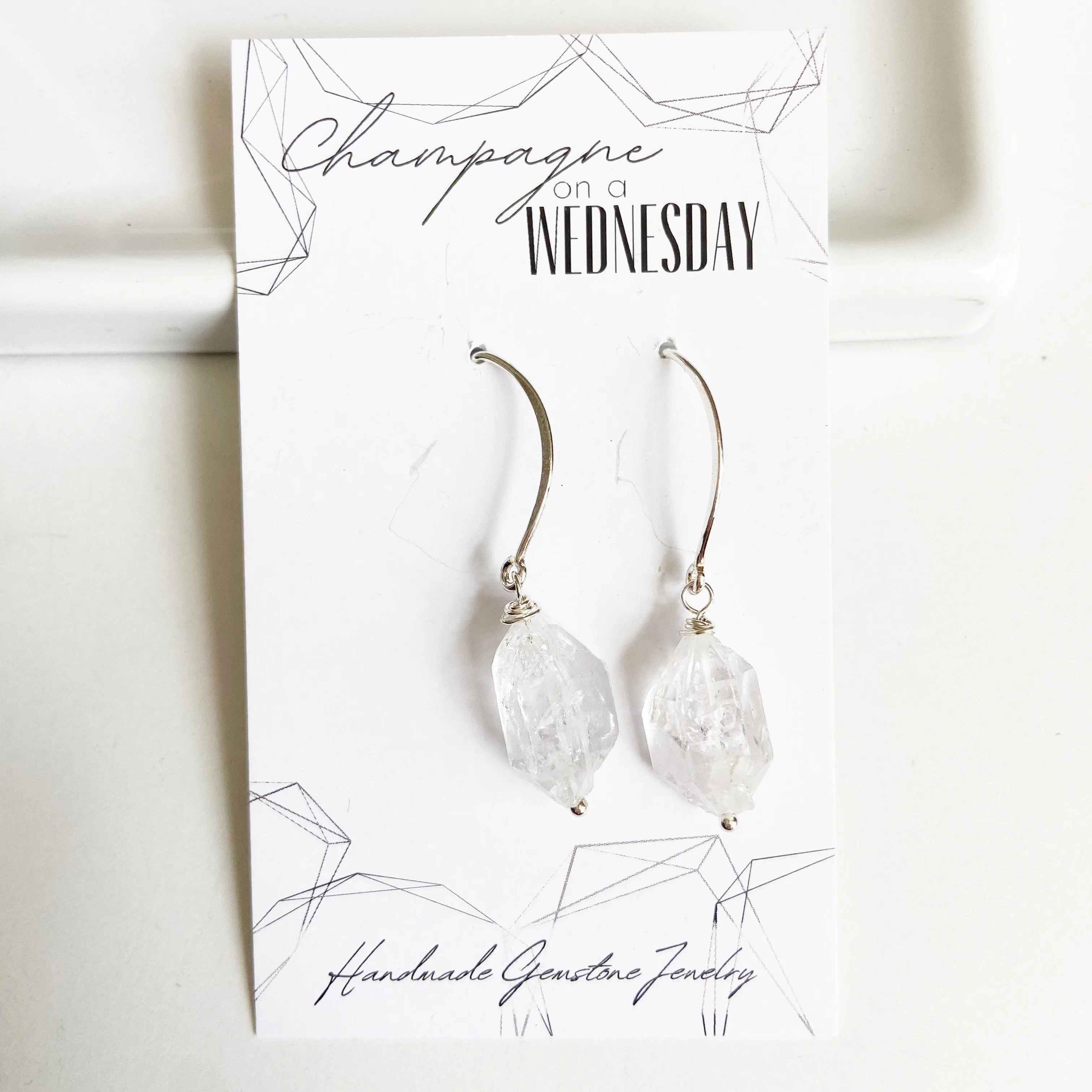 The Visionary -  Herkimer Diamond Nugget Earring