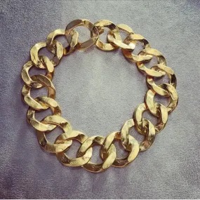 Thick Gold Plated Chain Necklace by Kenneth Jay Lane