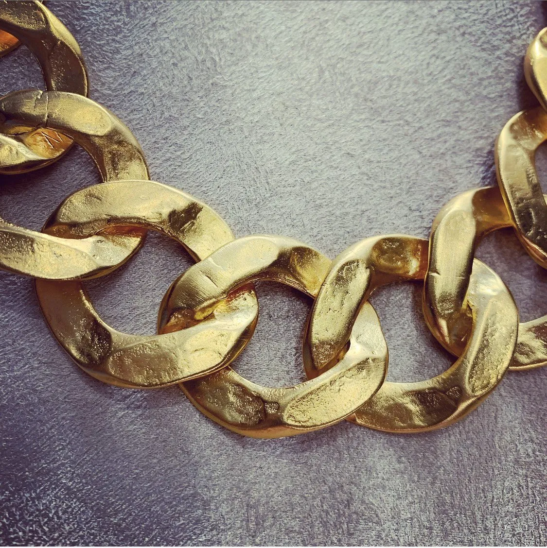 Thick Gold Plated Chain Necklace by Kenneth Jay Lane