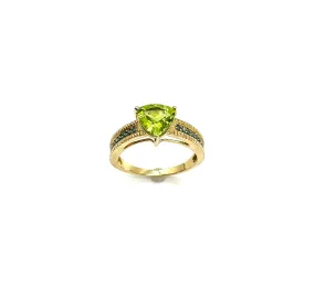 Trillion Peridot Ring