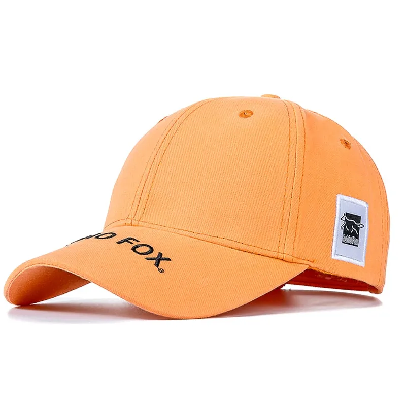 Unisex Stylish Cap Cotton Hats For Women Fashion Fox Side Embroidery Baseball Cap Men Outdoor Popular Streetwear Hat Cap