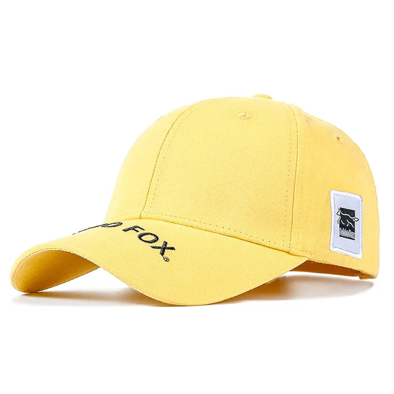 Unisex Stylish Cap Cotton Hats For Women Fashion Fox Side Embroidery Baseball Cap Men Outdoor Popular Streetwear Hat Cap